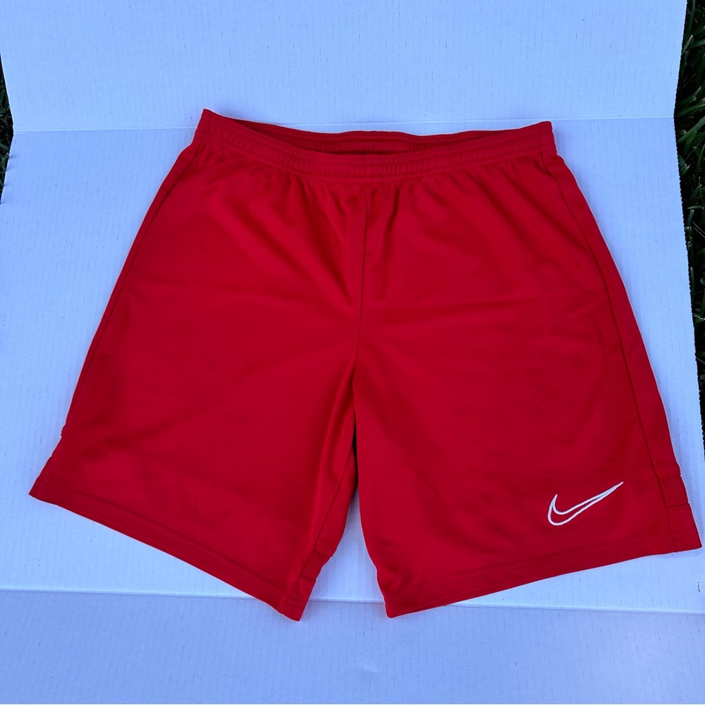 Nike Adri-Fit soccer shorts vibrant Red size M for youth boy.